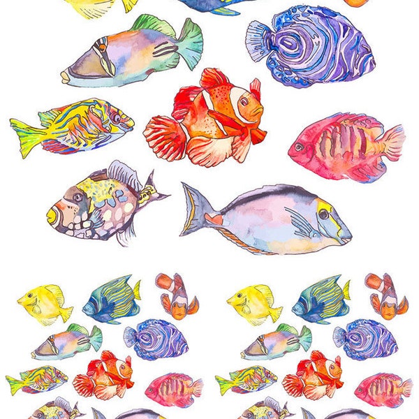 Cooler Fish - Ceramic Decals- Enamel Decal - Fusible Decal - Glass Fusing Decal ~ Waterslide Decal - 369868