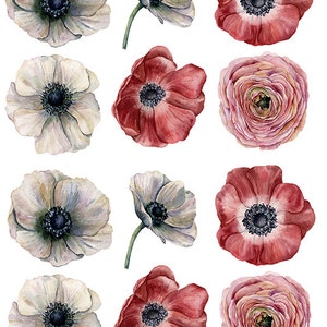 Poppies  - Ceramic Decals- Enamel Decal  - Glass Decal- 62917