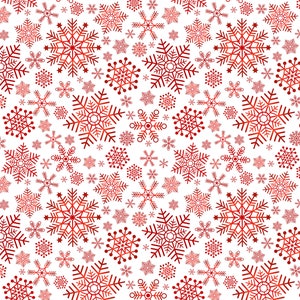 Red Snowflakes - Christmas - Ceramic Decals- Enamel Decal - Fusible Decal - Glass Fusing Decal ~ Waterslide Decal - 13007