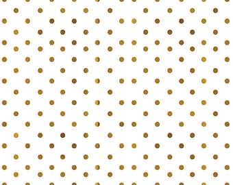 Golden Dots ~ Real Yellow Gold - Choose Ceramic or Glass Decal  - Low Fire - Fusible Glass ~ 334867 ~