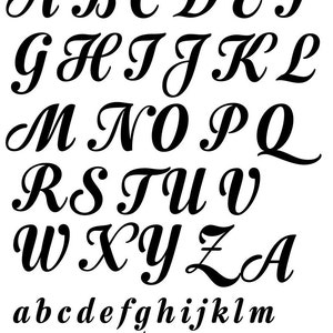 Bold Script Alphabet Monograms - Ceramic Decals- Enamel Decal - Fusible Decal - Glass Fusing Decal ~ Waterslide Decal - 76657