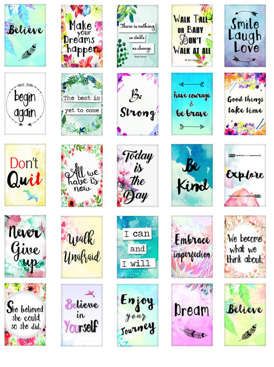 Encouraging Words Ceramic Decals Enamel Decal Fusible Decal Glass ...