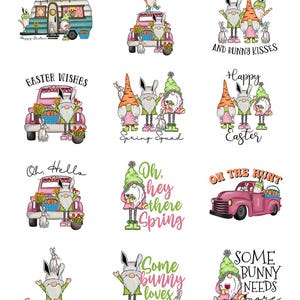 Easter Joy - Rabbits -  Overglaze Ceramic Decal - Glass Decal ~LEAD FREE & Food Safe ~ Enamel Decal- 55697