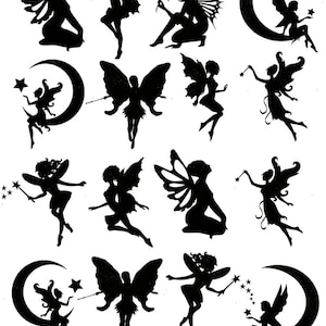 Magical  Fairies - Ceramic Decals- Enamel Decal  - Glass Decal- 15135