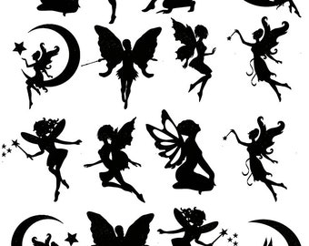 Magical  Fairies - Ceramic Decals- Enamel Decal - Fusible Decal - Glass Fusing Decal ~ Waterslide Decal - 15135