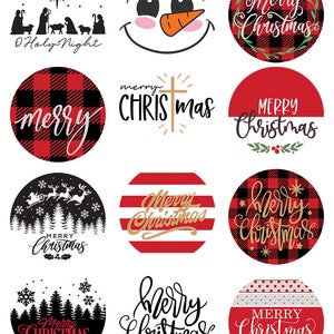 Merry Christmas Gnomes -  Ceramic Decals- Enamel Decal - Fusible Decal - Glass Fusing Decal ~ Waterslide Decal - 99761