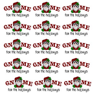 Gnome for the Holidays -  Ceramic Decals- Enamel Decal - Fusible Decal - Glass Fusing Decal ~ Waterslide Decal - 33977