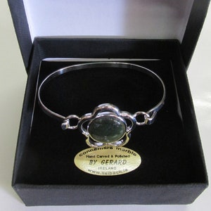 GENUINE Connemara Marble Silver Plate Copper Bangle Guaranteed Irish