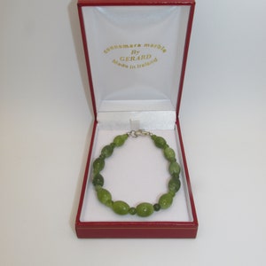 Authentischer irischer Connemara Marmor Perlen Armband Keltischer Schmuck Geschenk Irland
