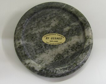 Genuine Connemara Marble Hand Carved Soap Dish Guaranteed Irish