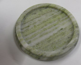Genuine Connemara Marble Hand Carved Soap Dish Guaranteed Irish