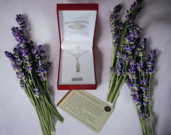 Genuine Irish Connemara Marble Sterling Silver Flower Pendant Necklace 925 Ireland Floral Jewelry