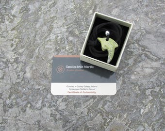 GENUINE Connemara Marble Dolphin Pendant Guaranteed Irish