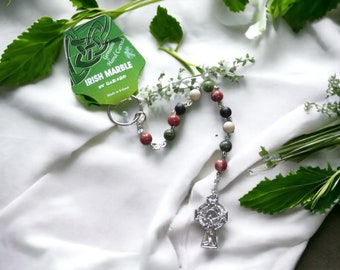 GENUINE Marble Of Ireland 4 Province Penal Rosary Beads Guaranteed Irish