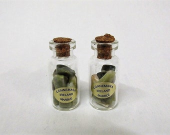 GENUINE Connemara Marble Bottles X 2