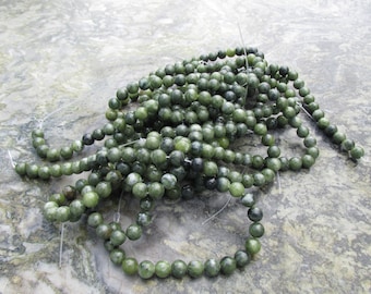GENUINE CONNEMARA MARBLE 8mm Round beads drilled thru x 50 Guaranteed Irish