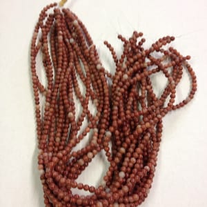 Echter Kork rot MARMOR 4 mm durchbohrt Perlen Garantiert Irish X 100