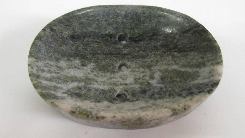 Genuine Connemara Marble Hand Carved Soap Dish Guaranteed Irish