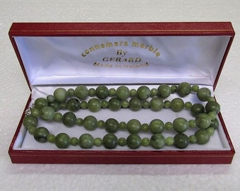 GENUINE Connemara Marble Celtic Beaded Necklace Guaranteed Irish