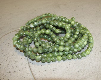 GENUINE CONNEMARA MARBLE 6mm Round beads drilled thru x 65 Guaranteed Irish