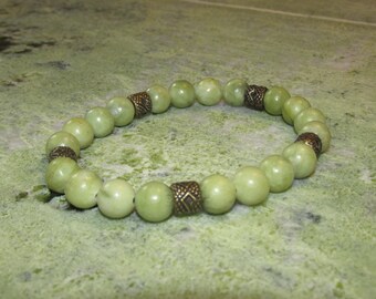 GENUINE Connemara Marble Celtic Stretch Bracelet Guaranteed Irish