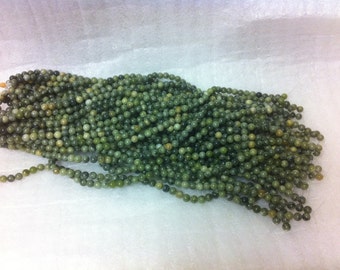 Genuine CONNEMARA MARBLE 4mm beads drilled thru x 50