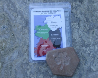 GENUINE CORK MARBLE Hand Carved Lucky Stone x 2 Guaranteed Irish
