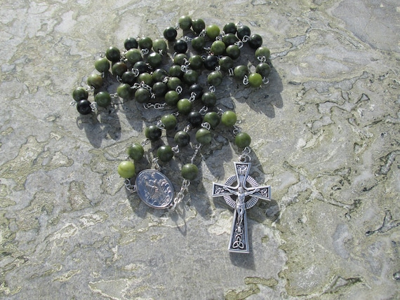 Gray Marble Cross Beads