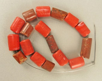 Vintage African Beads Bauxite Beads And Glass Beads Ethnic Jewelry Supplies