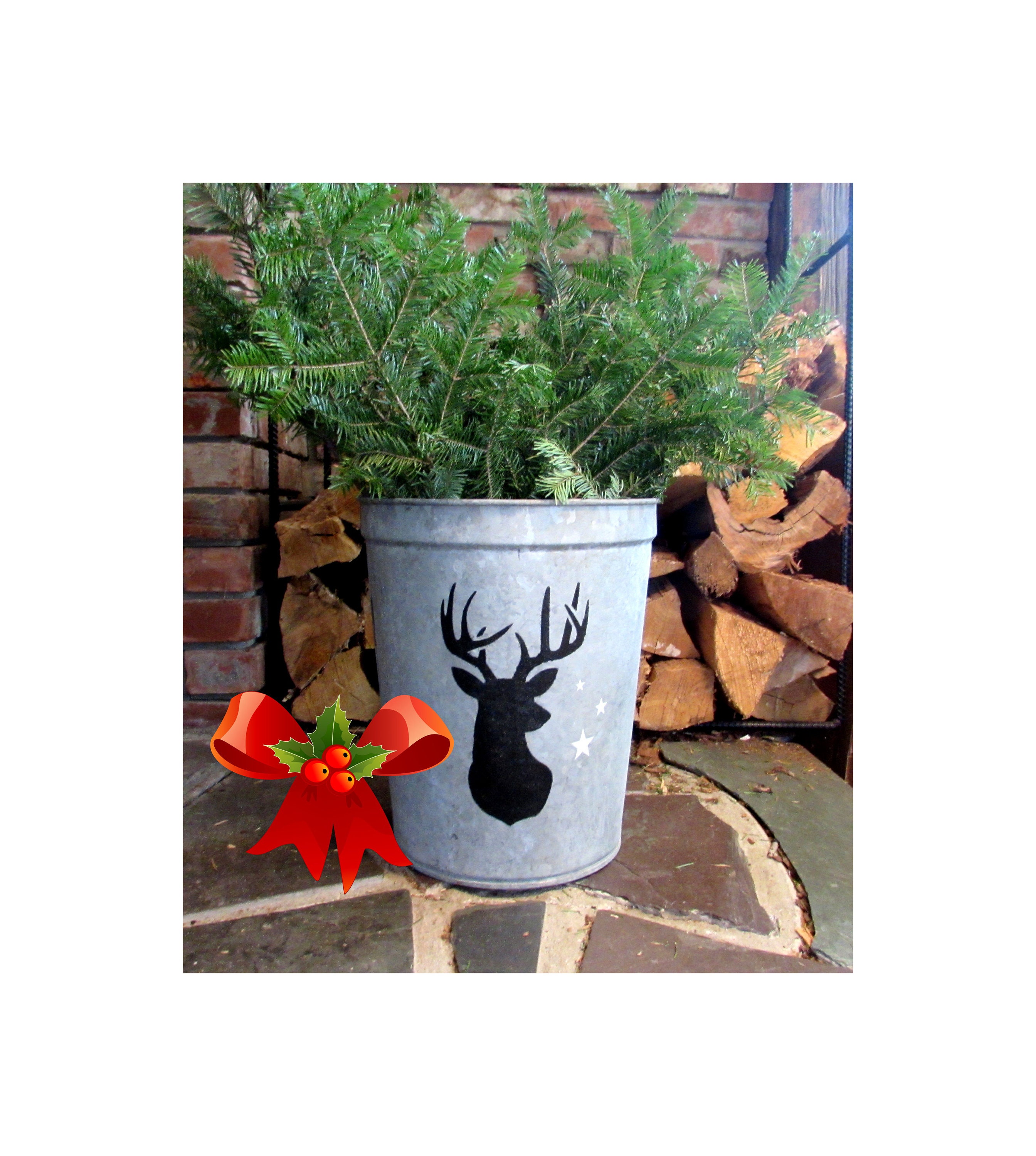 Vintage Vermont Galvanized Maple Sap Bucketbuck STAG