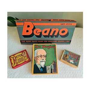 Lot of 4 Antique Games: Dr. Busby, Beano, Peter Coddles, House That Jack Built  NICE!