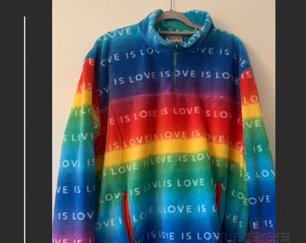 Love is Love Print Fleece Pullover
