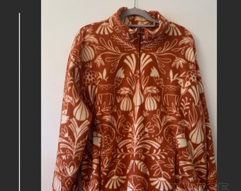 Fall Foxes Print Fleece Pullover