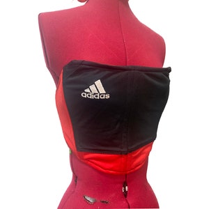 Fashion Corset Red and Black | Upcycled Adidas | UK 6 - UK 12