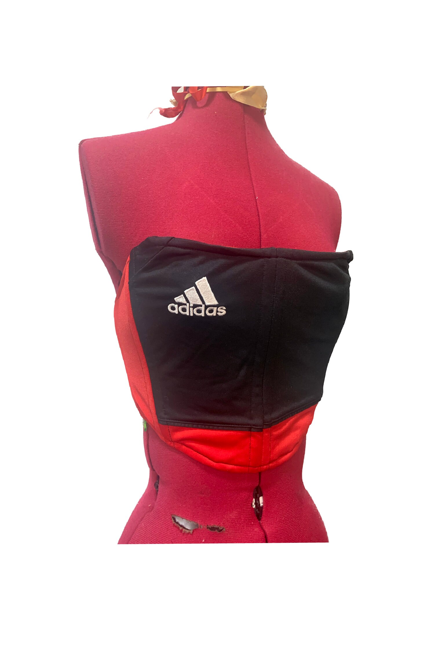 Bestuurbaar lip noorden Fashion Corset Red and Black Upcycled Adidas UK 6 UK 12 - Etsy