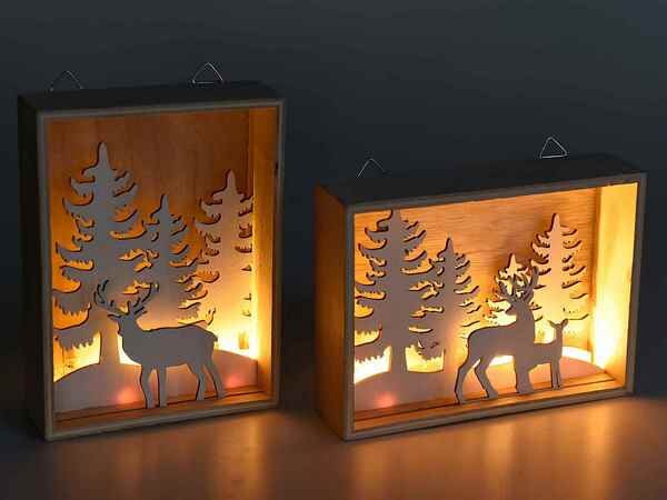 Tableau Décoratif en Bois avec Leds