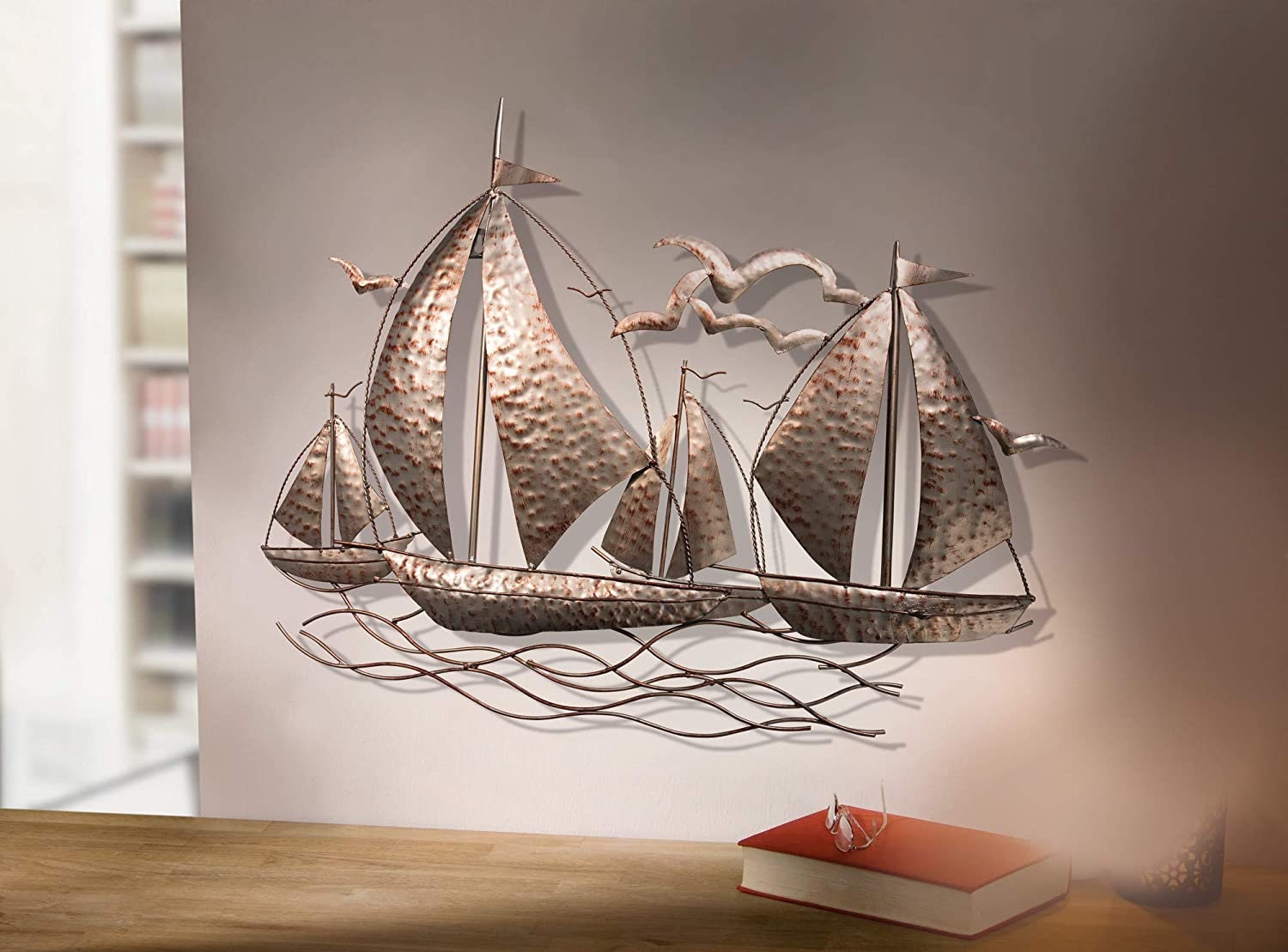 Tableau Décoratif en Métal - Les Bateaux