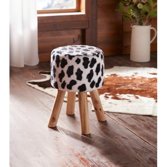 Tabouret Bas en Fourrure