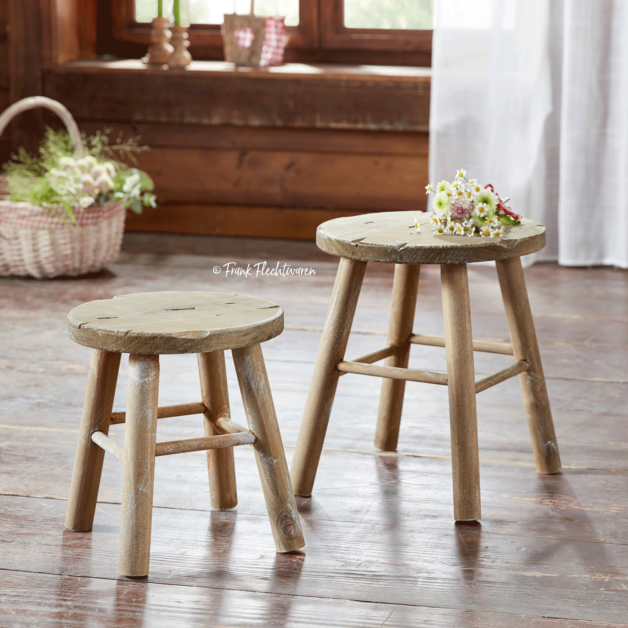 Round wooden bathroom stool deals