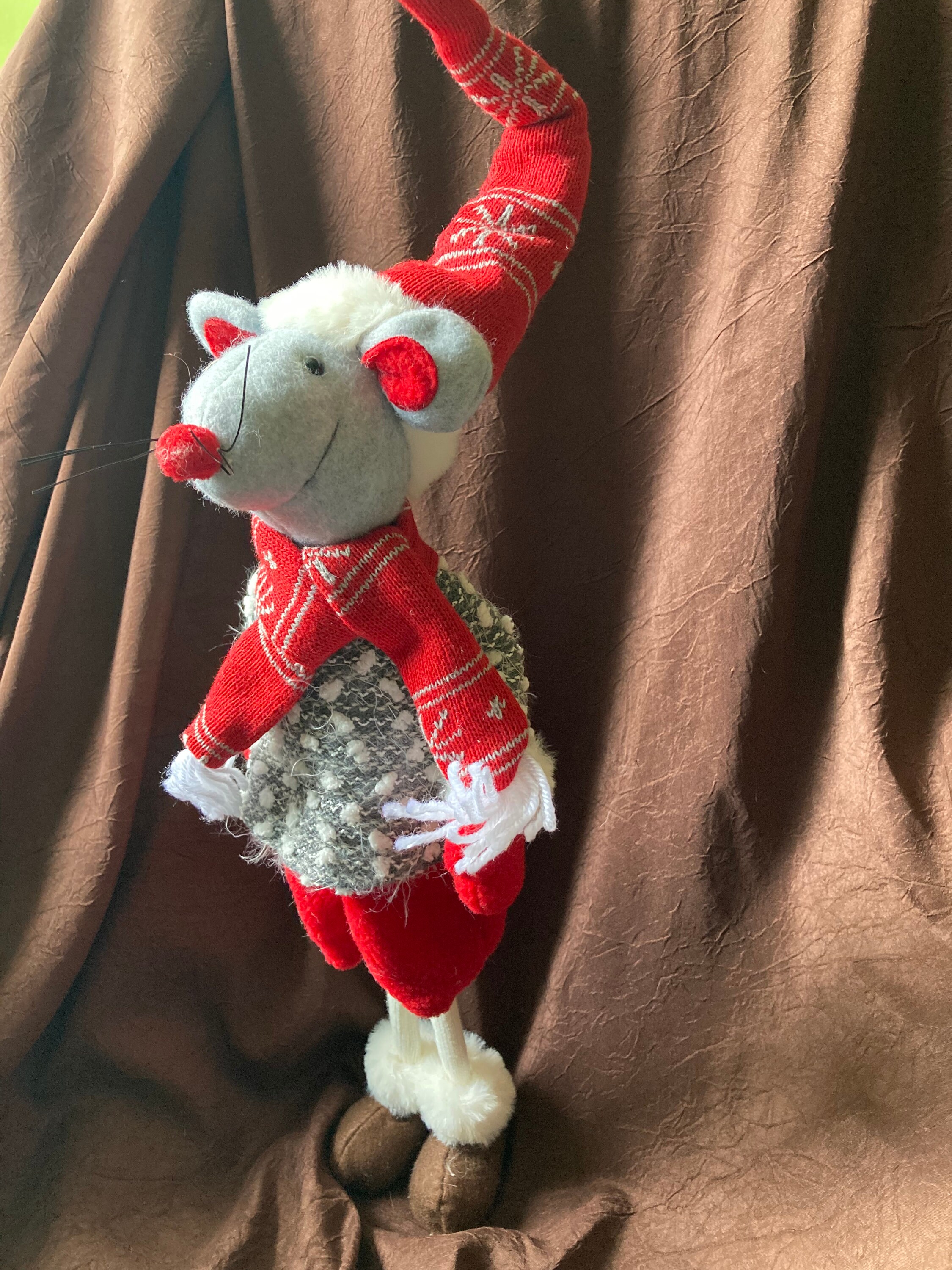 Grande Souris Debout en Tissu Pour La Décoration de Maison ou Jouer