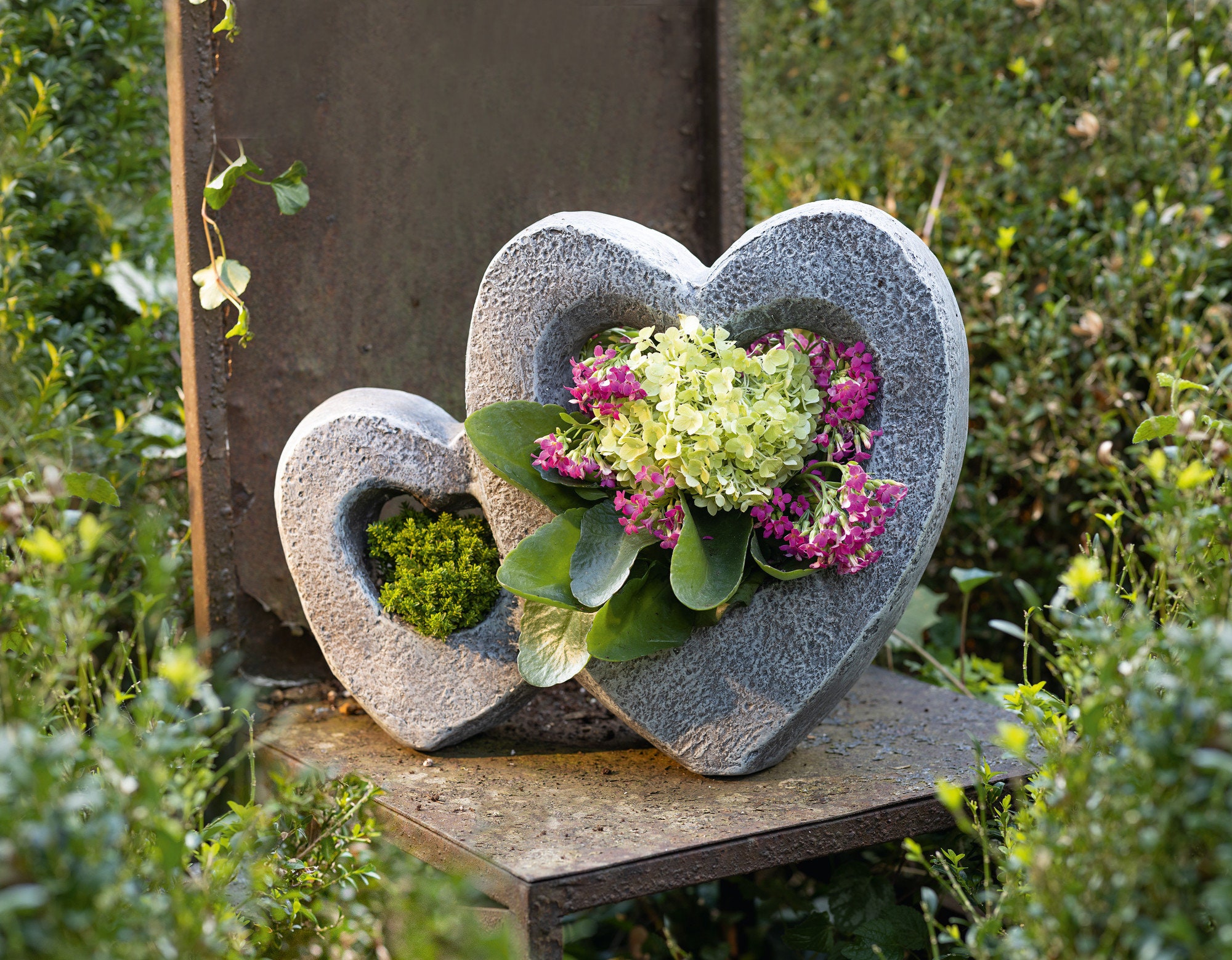 Jardinière en Forme de Coeurs Pour Le Jardin