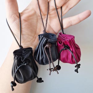 Echtleder Beutel, Lammfell Kleine Gürteltasche, Münzen Würfel Tasche, Kleine Kristall Pendel Amulett Tasche