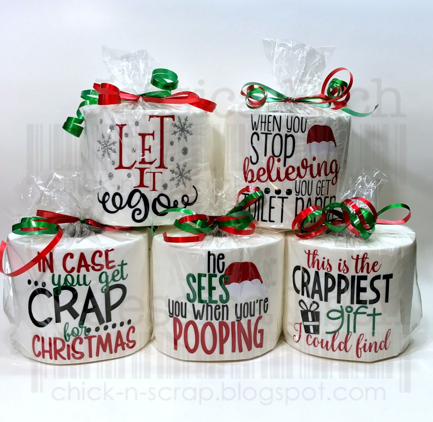 Christmas Toilet Paper Holiday Gift Gag Gift Secret Santa Etsy