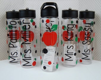 Personalized Teacher Appreciation Water Bottles, Teachers Gift, Teacher Appreciation Week, School Gift, Custom Gift, BPA Free Waterbottle
