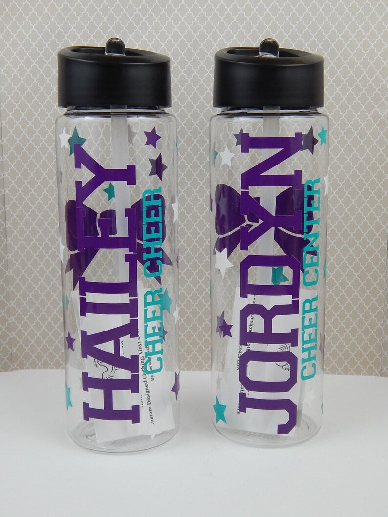 Personalized Cheerleading Water Bottle Cheer Team Etsy