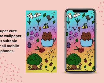 Cute Doodles Phone Wallpaper Drawn by Myself