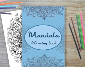 Mandala Coloring Book, Printable at Home, Mandala Instant Download, 10 Mandala Colouring Pages