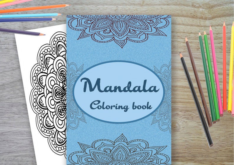 Mandala Coloring Book, Printable at Home, Mandala Instant Download, 10 Mandala Colouring Pages image 1