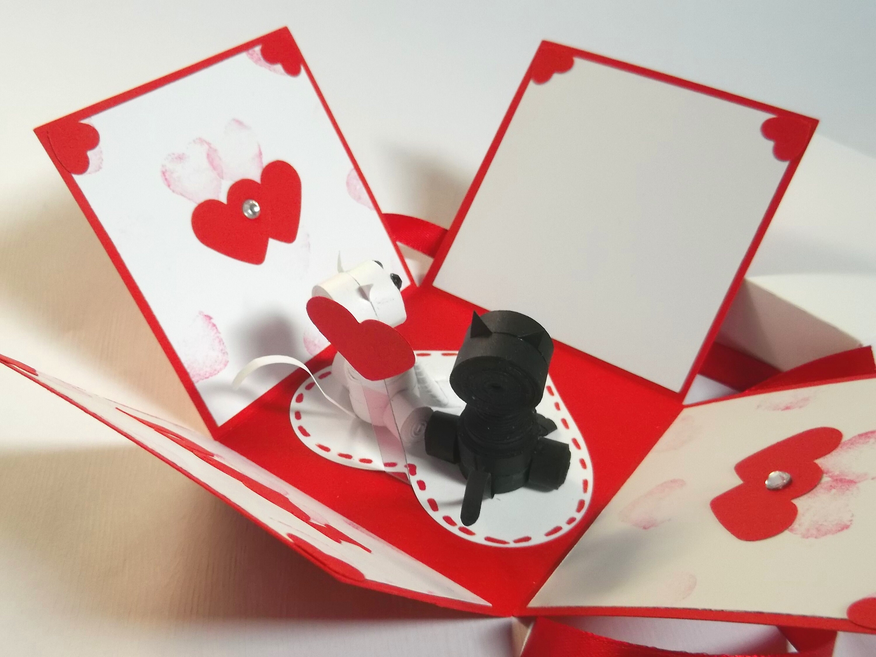 Quilling Cats Explosion Box for Valentine's Day Love Etsy