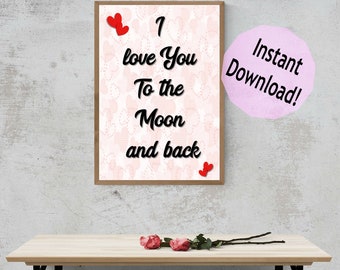 I love You to the Moon and Back Poster